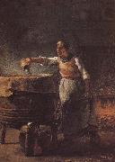 Jean Francois Millet Peasant confect the buck oil painting reproduction